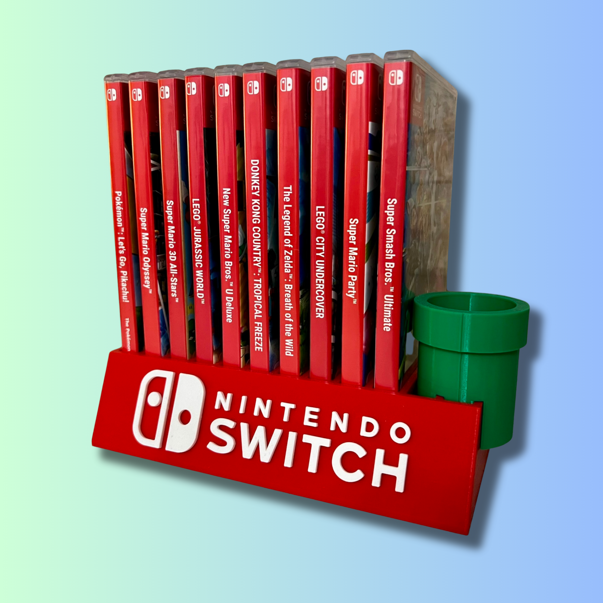 Nintendo Switch Game-Case Halter / Ständer - Stilvoller Spiele-Organizer für bis zu 12 Game-Cases